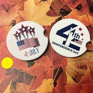 5for$10 Fourth of July, Independence Day USA Universal Car Coaster Holiday Decor